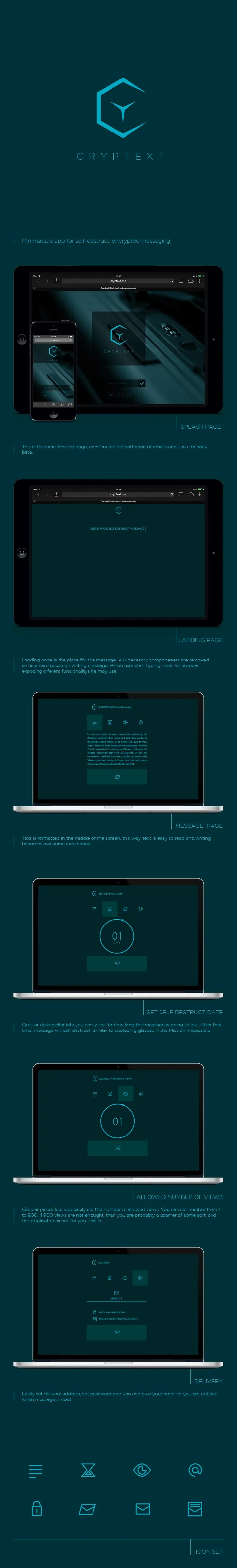 Cryptext.me, Web App
