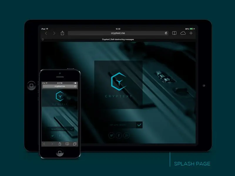 Cryptext.me | Splash Page