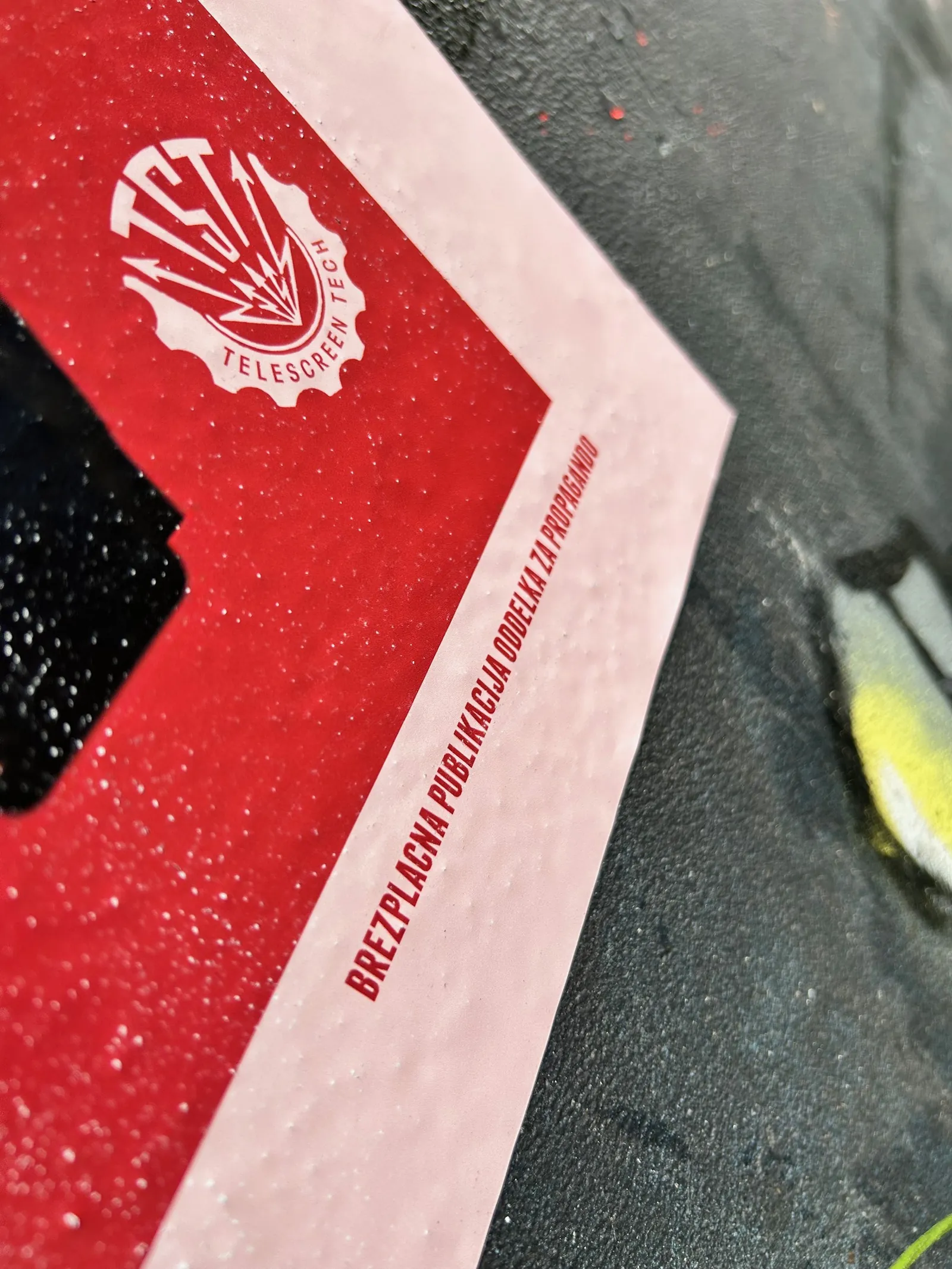 A close-up of the poster edge with the Propaganda Department seal