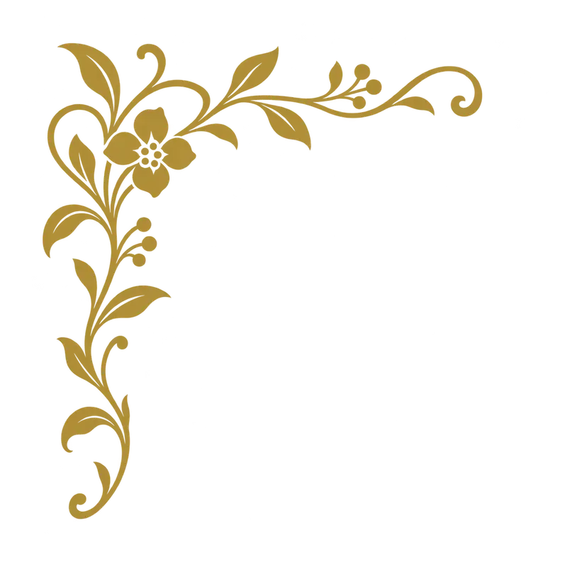 Illustration: a gold corner ornament