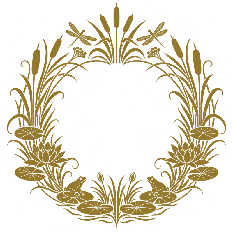 Illustration: a wreath of reeds